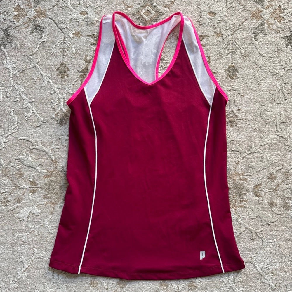 Prince Maroon Tennis Tank Top